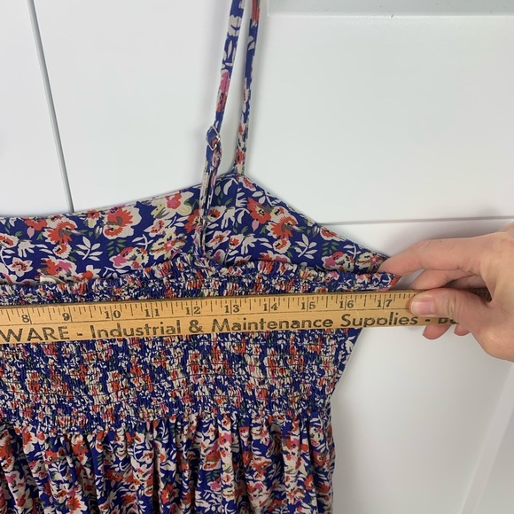 Natural Life Bailey Mini Dress LARGE Boho Hippie Floral Smocked Cottagecore - Picture 6 of 7